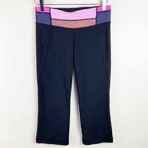 LULULEMON | Groove Crop Black Raspberry Pink 6  Reversible